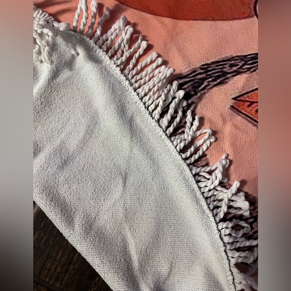 Round w/ Fringe Bad Bunny Terry Cloth Beach Towel - Picture 3 of 3